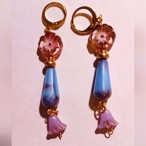 Lavender & blue earrings